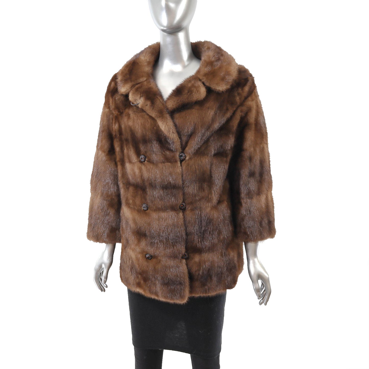 Brown Mink Jacket- Size M