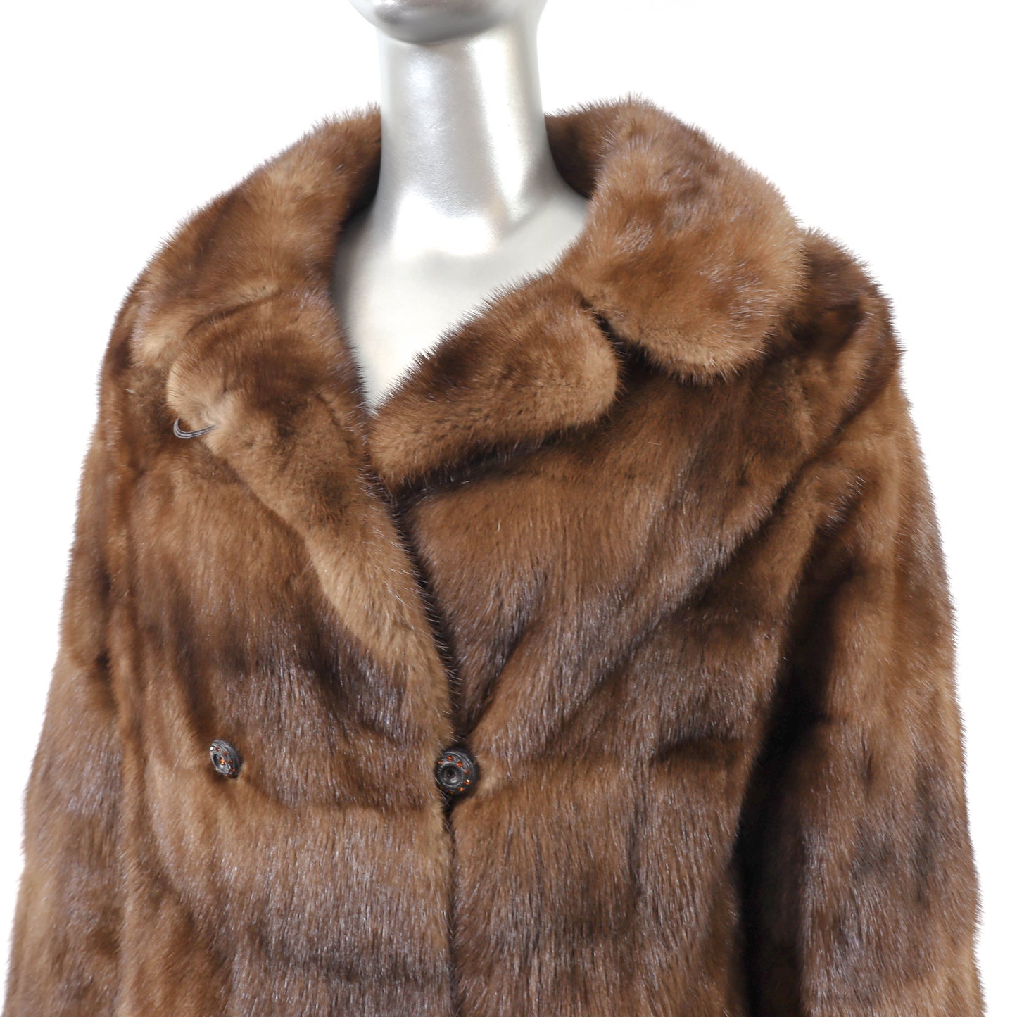 Brown Mink Jacket- Size M