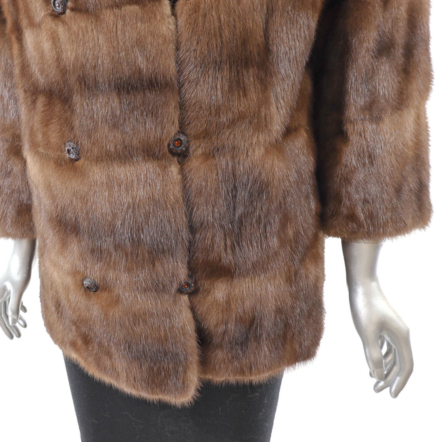 Brown Mink Jacket- Size M