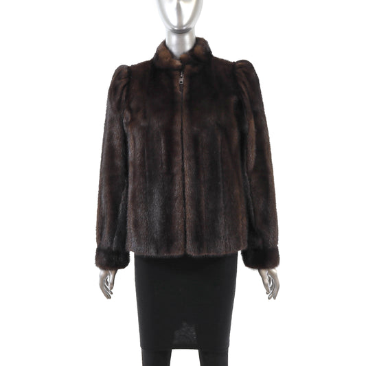 Revillon/ Saks Fifth Avenue Brown Mink Jacket- Size S