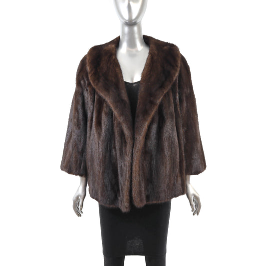 Brown Mink Jacket- Size XXL