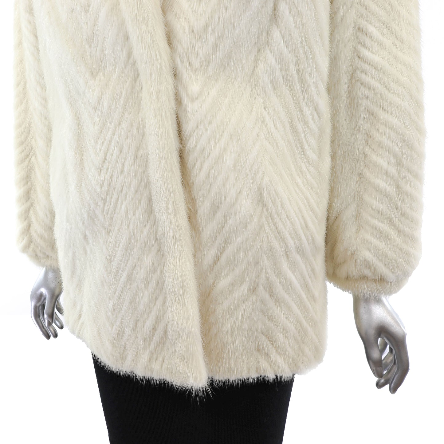 Beige Section Mink Jacket- Size S