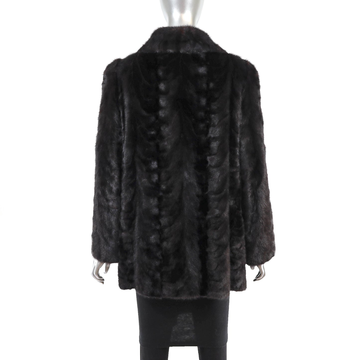 Black Section Mink Jacket- Size L