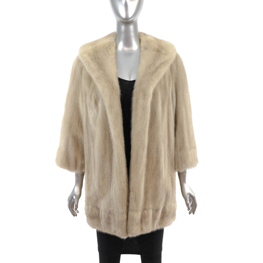 Cream Mink Jacket- Size L