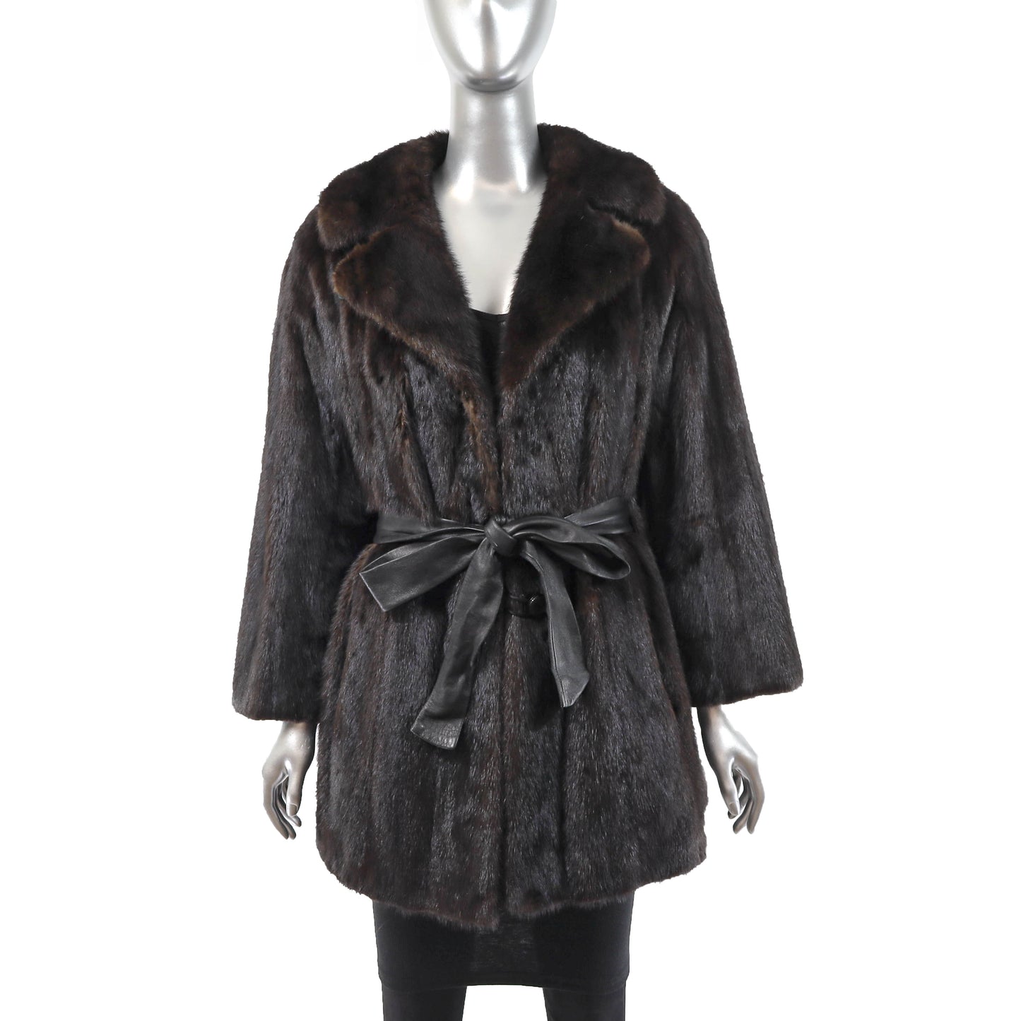 Brown Mink Jacket - Size M