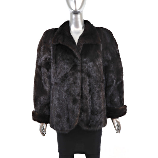 Brown Mink Jacket - Size M