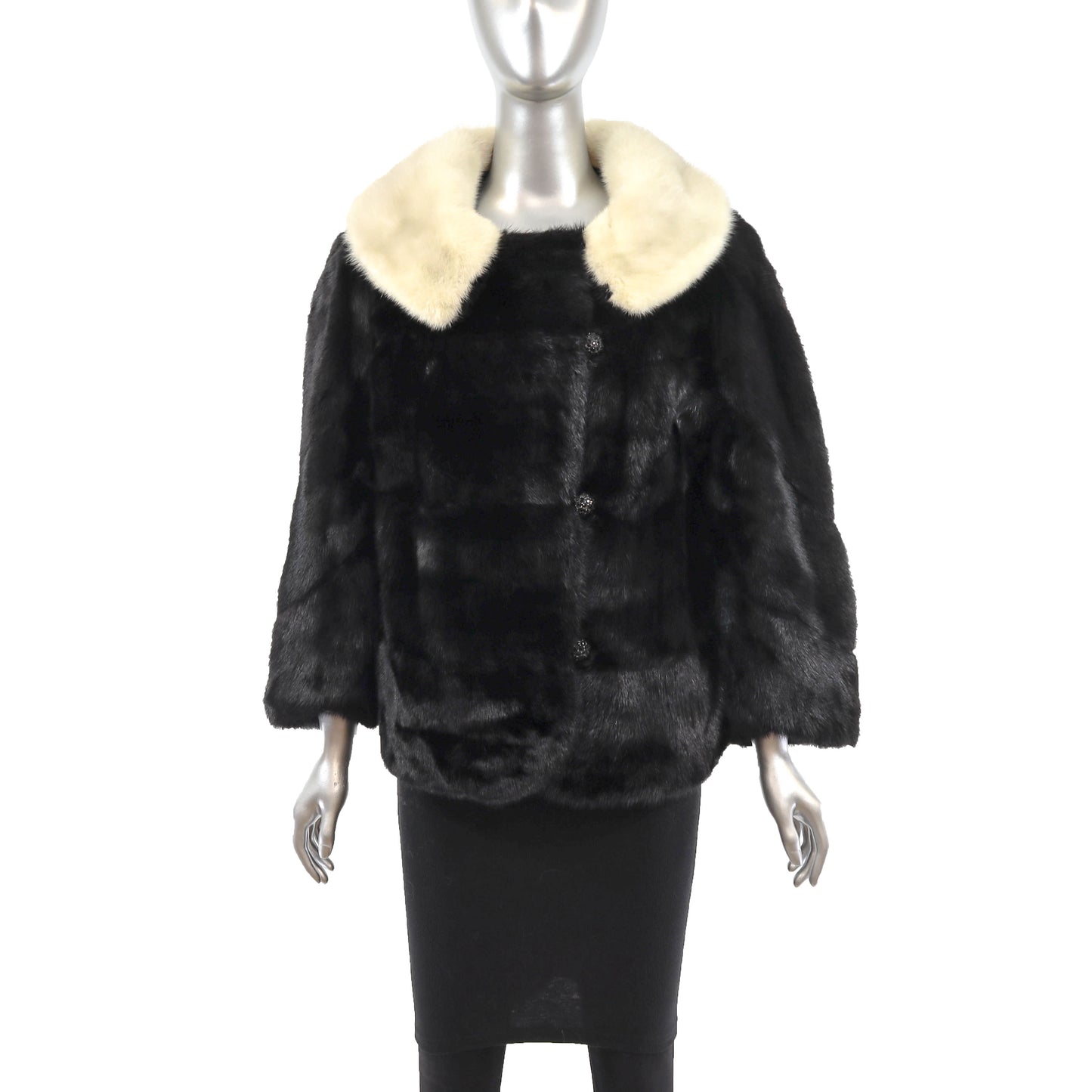 Black Mink Jacket- Size L