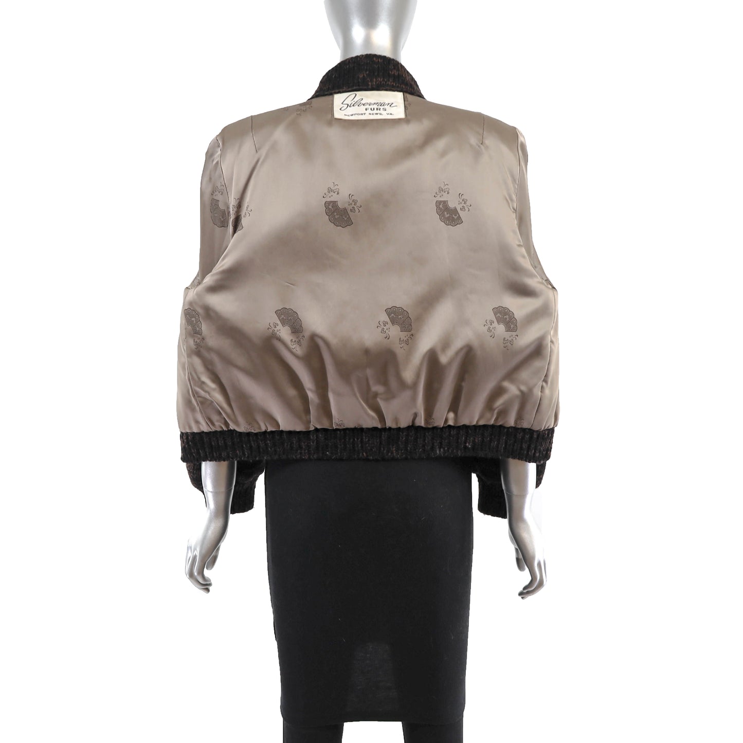 Lunaraine Mink Jacket with Knitted Sleeves- Size S