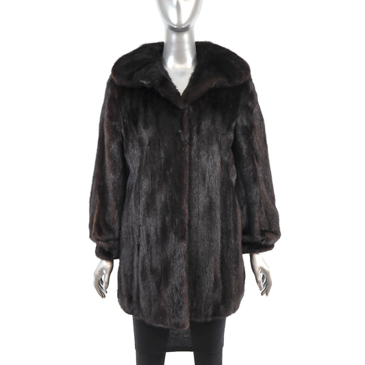 Dark Mahogany Mink Jacket- Size M