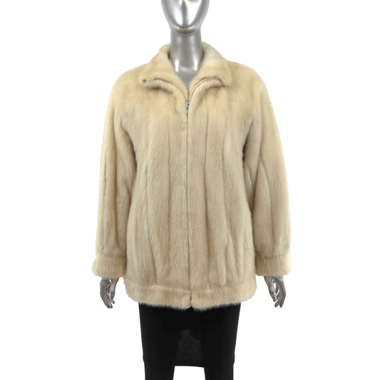 Beige Mink Jacket- Size S