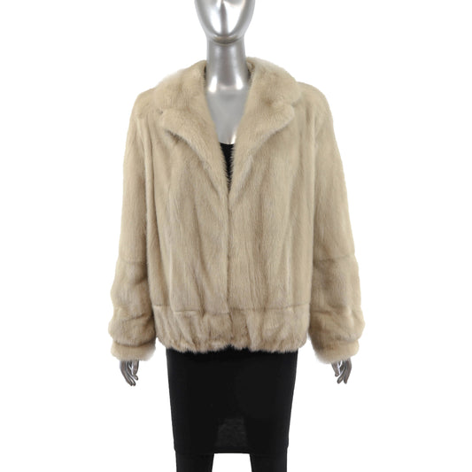 Beige Mink Jacket- Size M