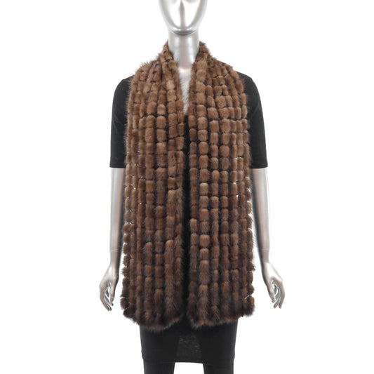 Brown Mink Scarf- Size Free