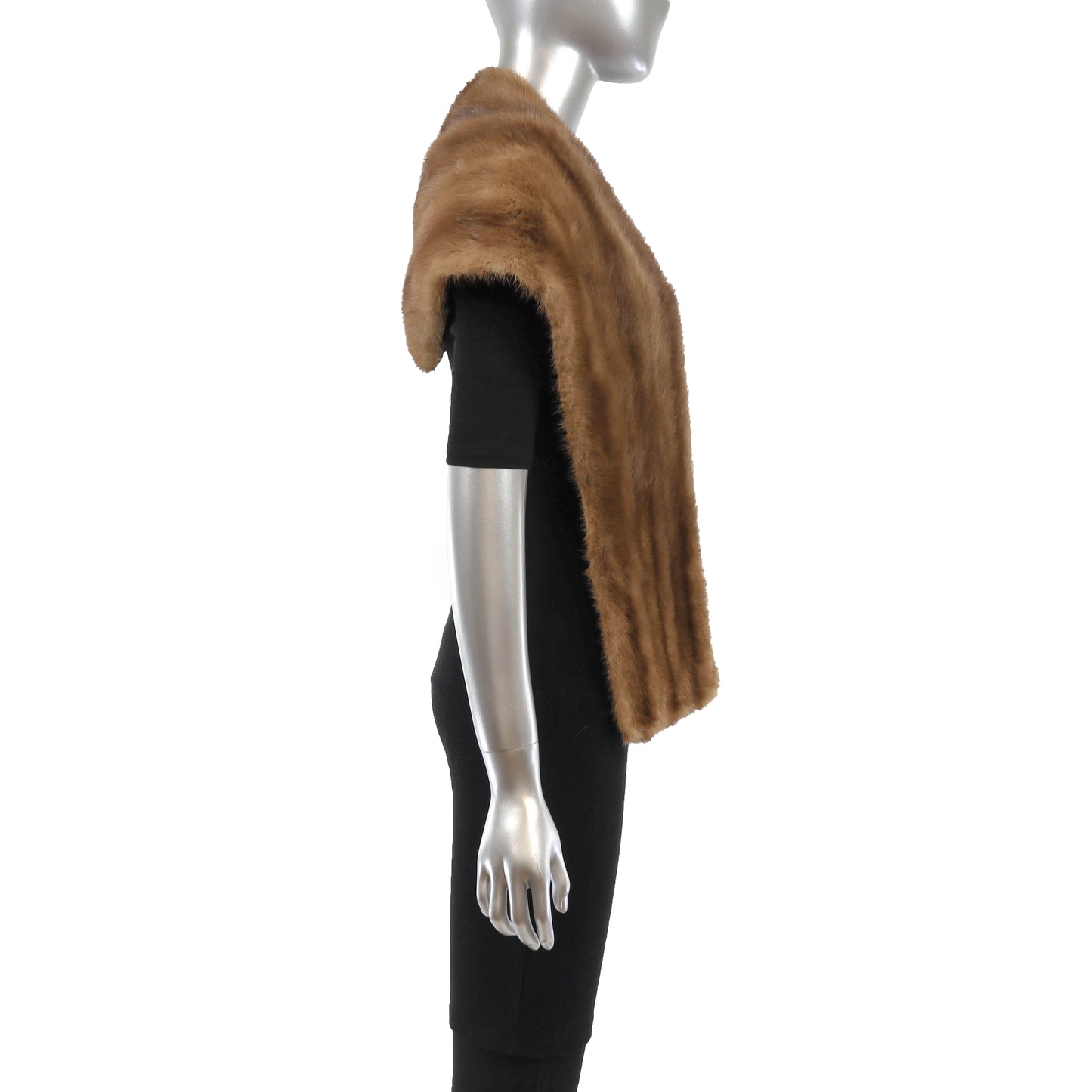 Birger Christensen Light Brown Mink Stole- Size Free