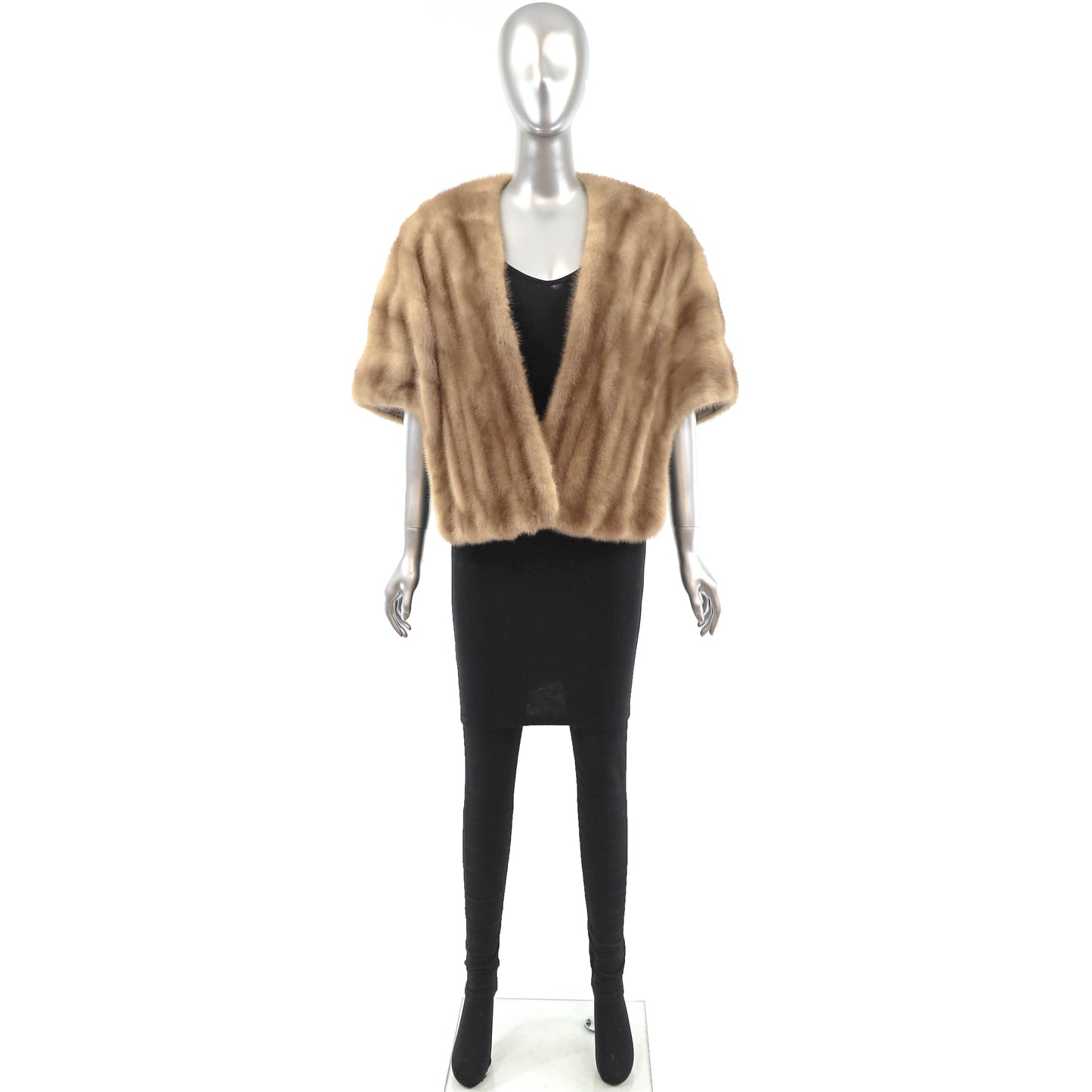 Light Brown Mink Stole- Size Free