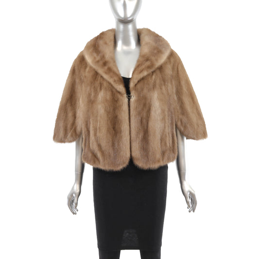 Light Brown Mink Stole- Size M