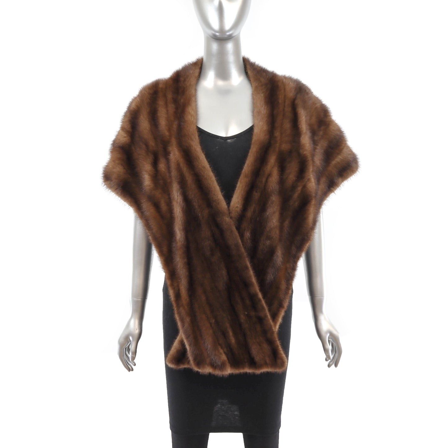 Brown Mink Stole- Size S