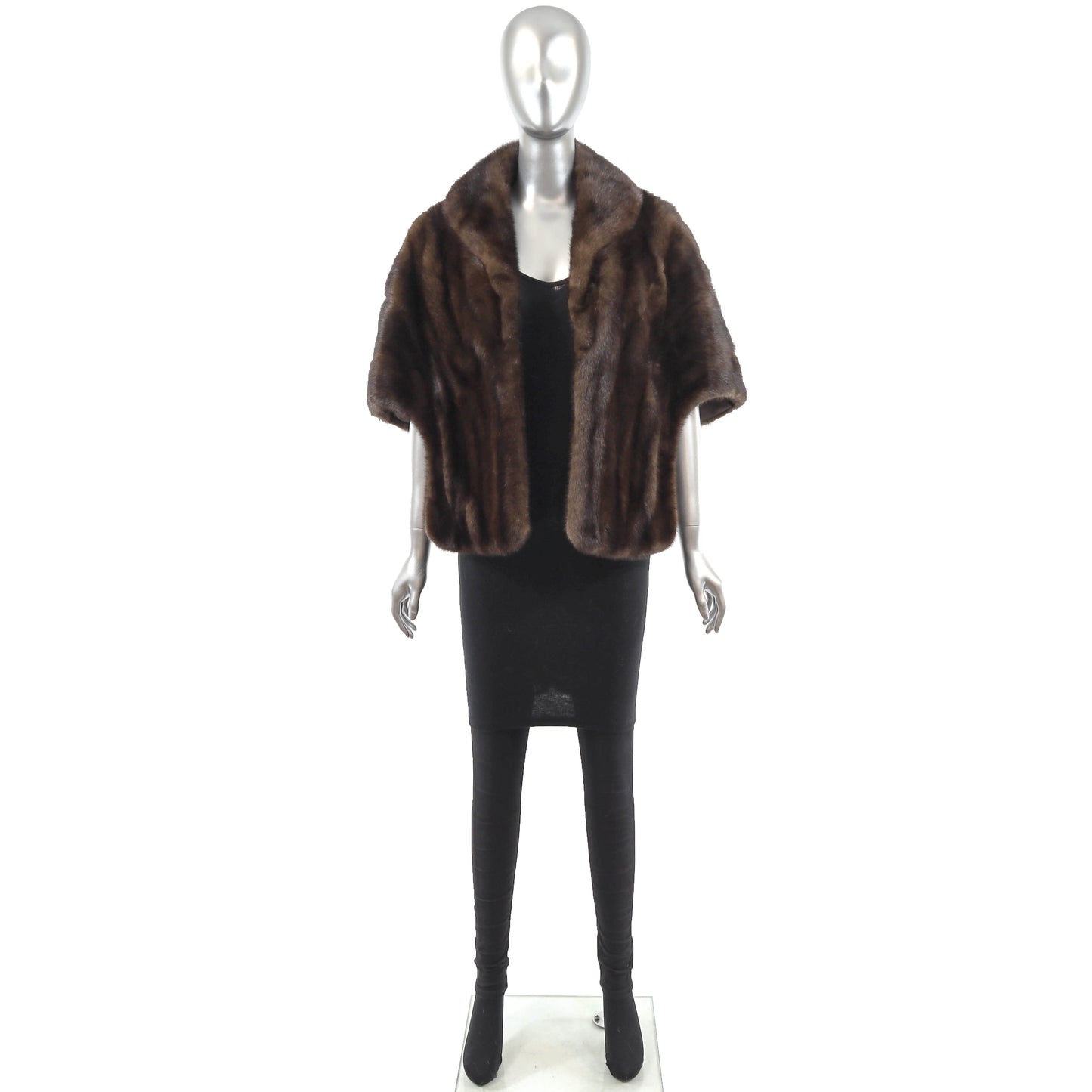 Brown Mink Stole- Size Free