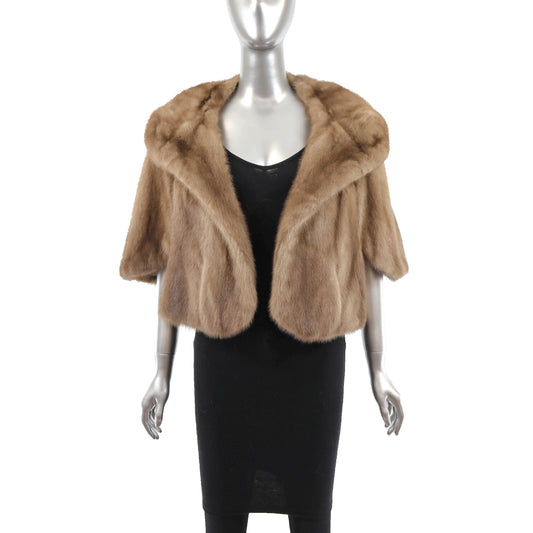 Light Brown Mink Stole- Size Free