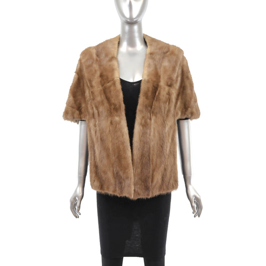 Light Brown Mink Stole- Size Free