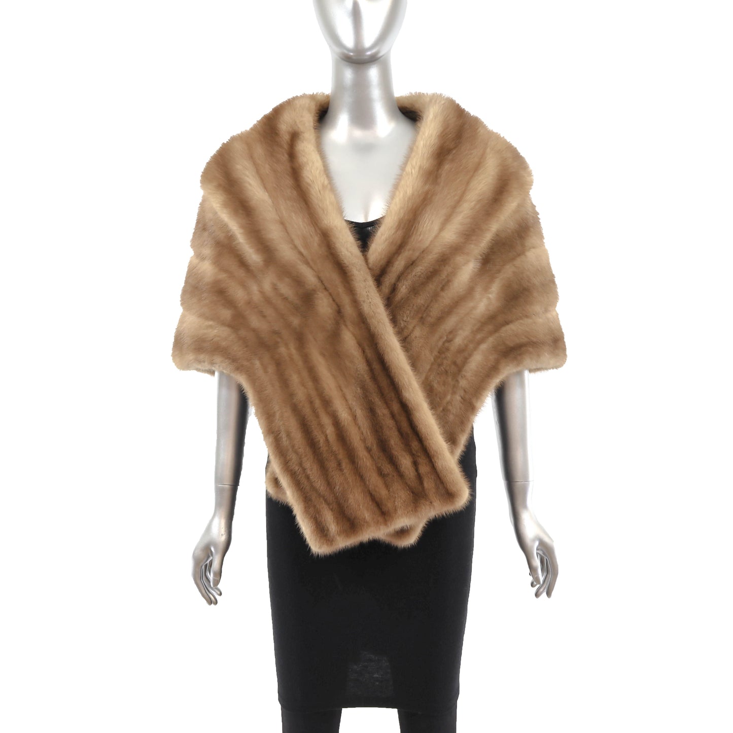 Light Brown Mink Stole- Size S