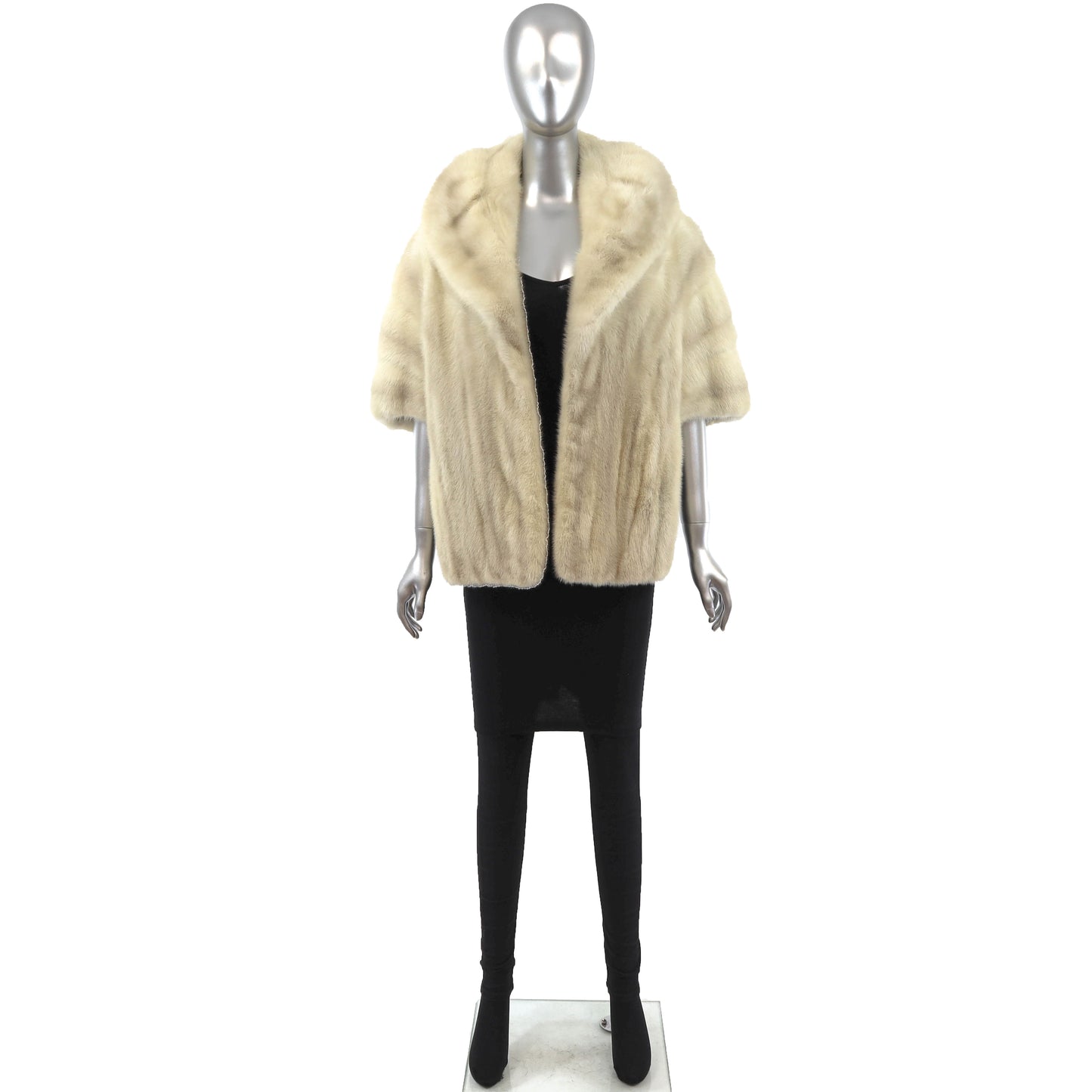 Ivory Mink Stole- Size Free