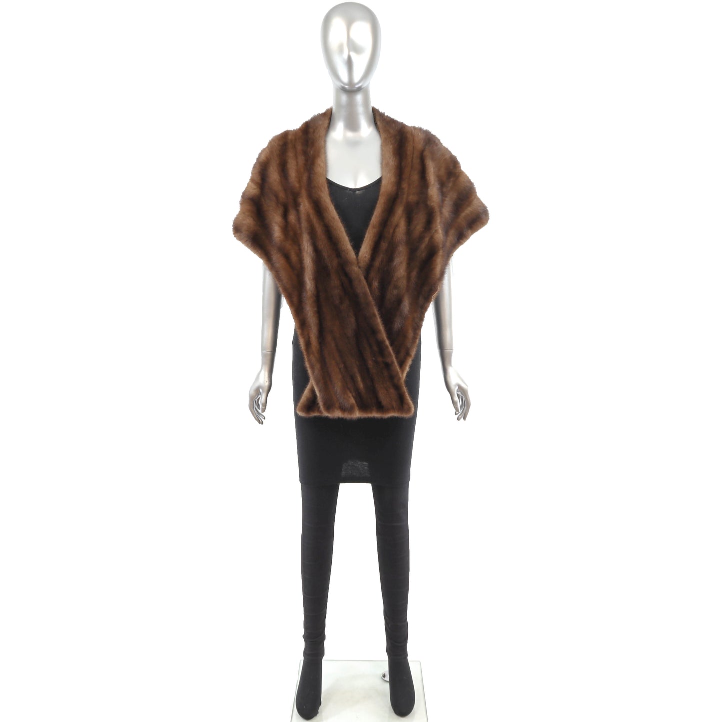 Brown Mink Stole- Size S