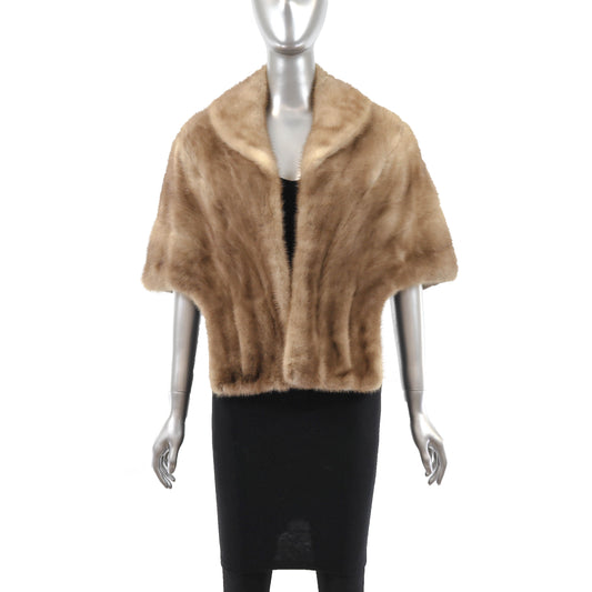 Light Brown Mink Stole- Size Free