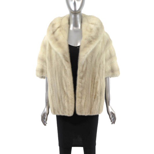 Ivory Mink Stole- Size Free