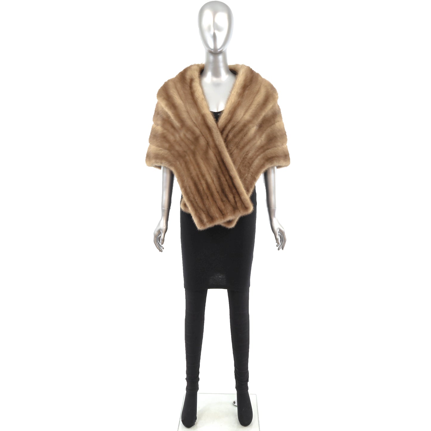 Light Brown Mink Stole- Size S