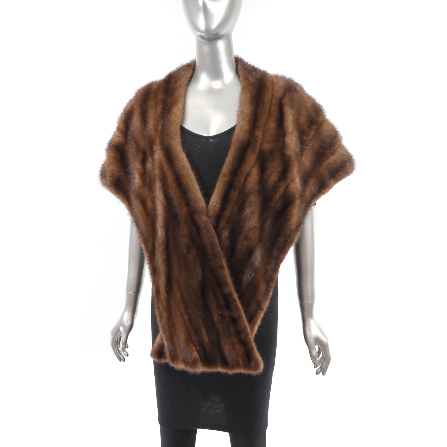 Brown Mink Stole- Size S