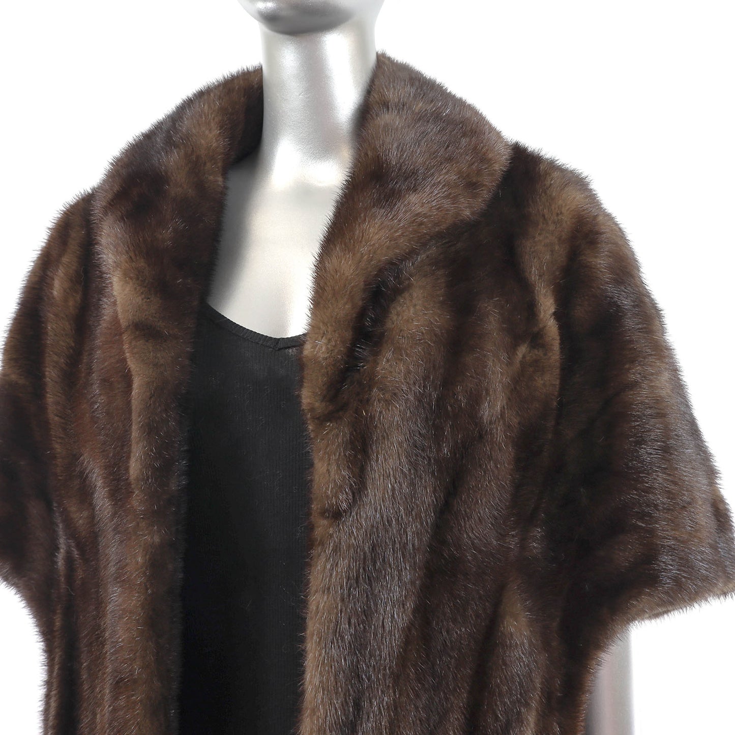 Brown Mink Stole- Size Free