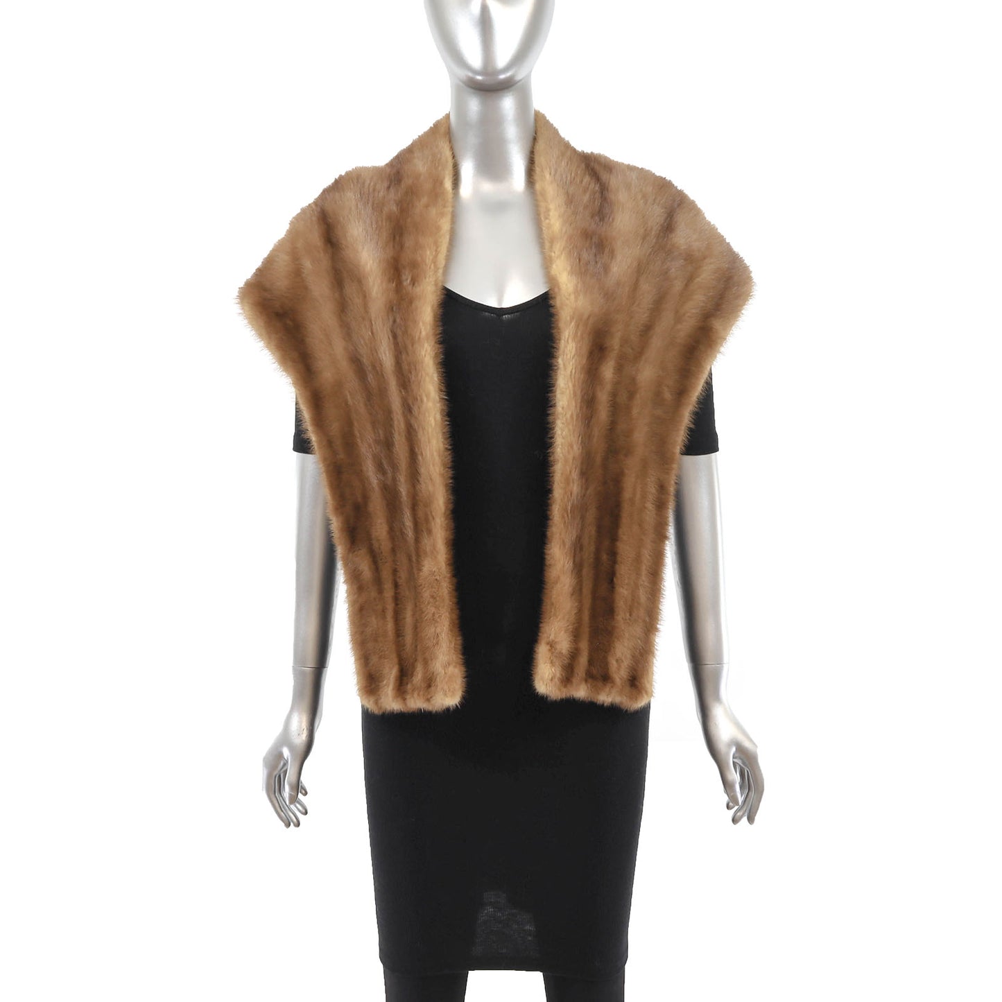 Birger Christensen Light Brown Mink Stole- Size Free