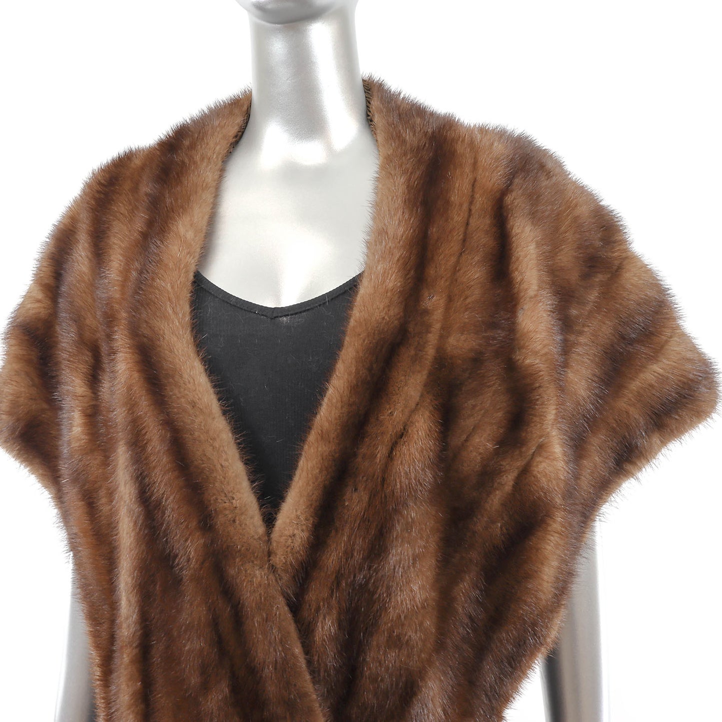 Brown Mink Stole- Size S