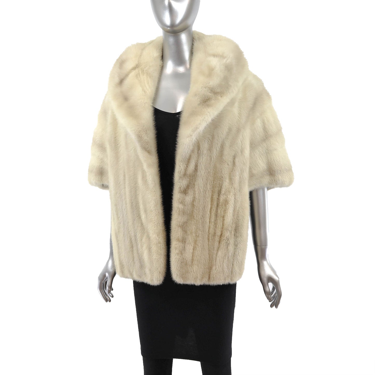 Ivory Mink Stole- Size Free