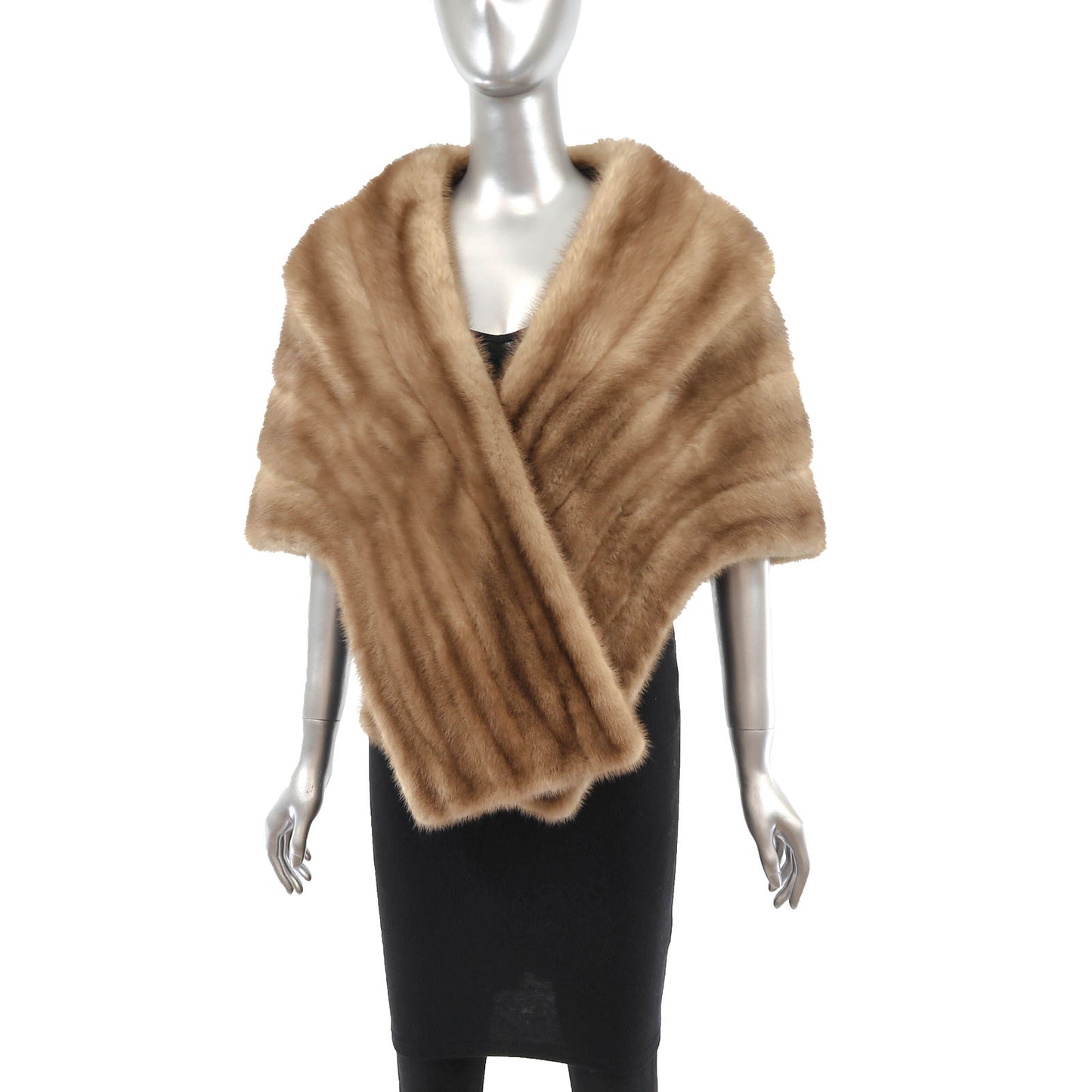 Light Brown Mink Stole- Size S