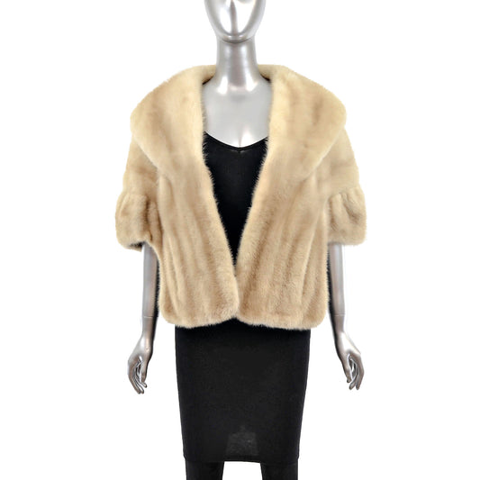 Beige Mink Stole- Size Free