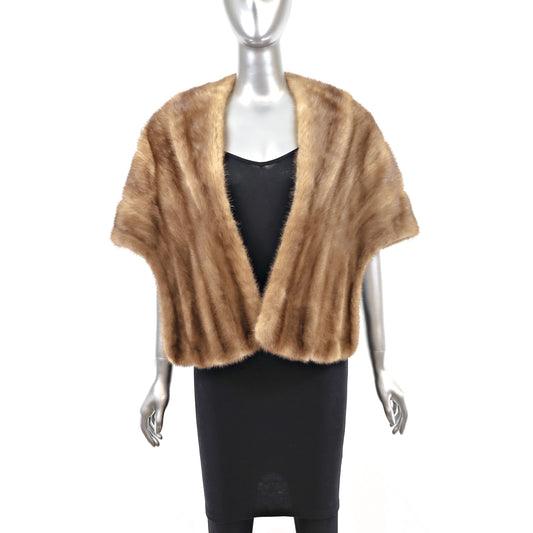 Light Brown Mink Stole- Size Free