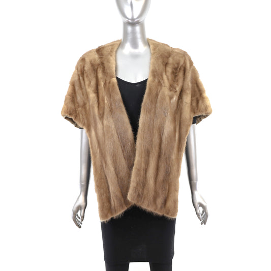 Light Brown Mink Stole- Size Free