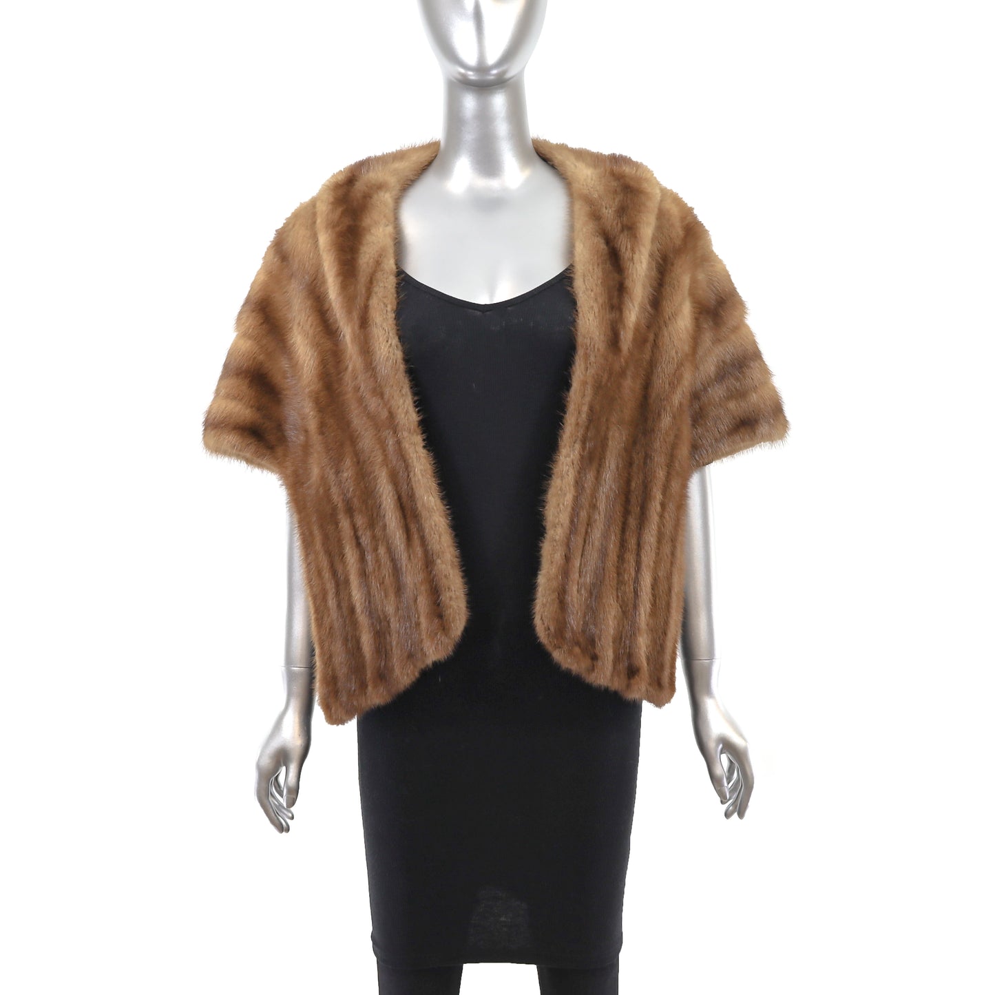 Light Mahogany Mink Stole- Size Free