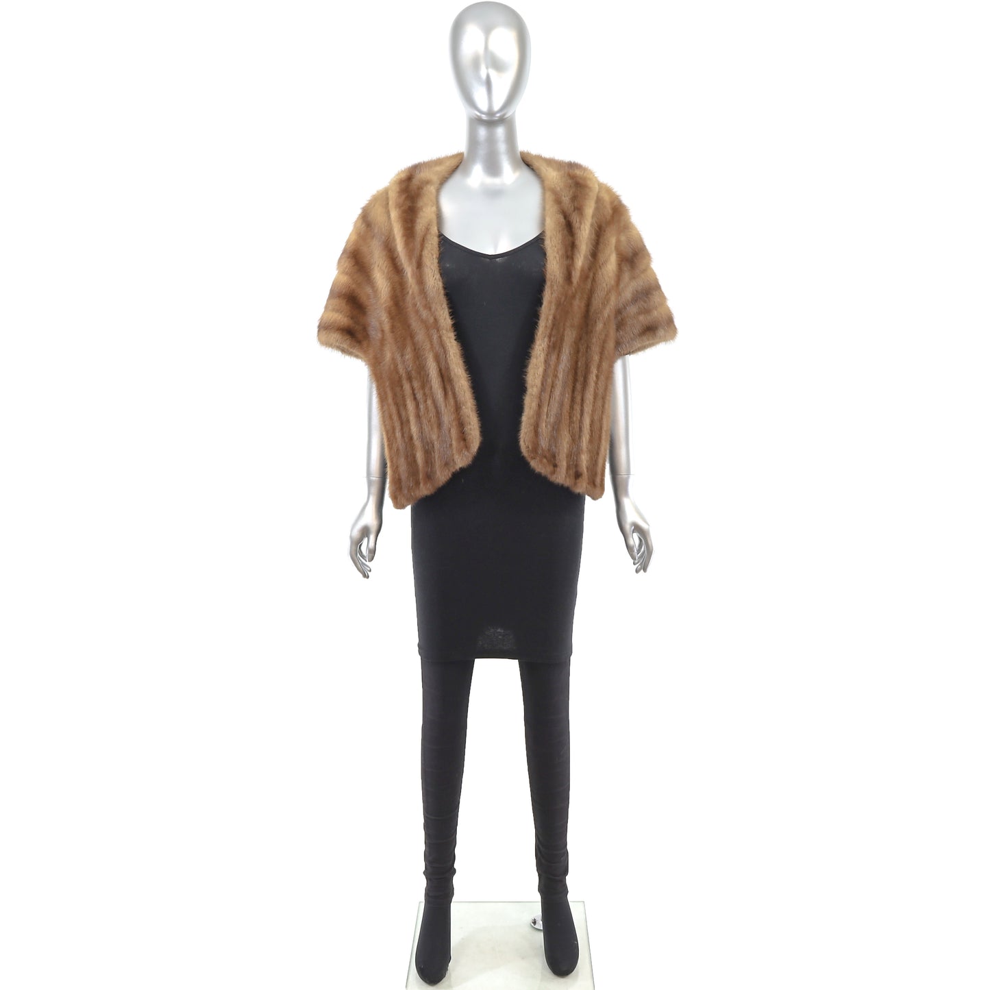 Light Mahogany Mink Stole- Size Free