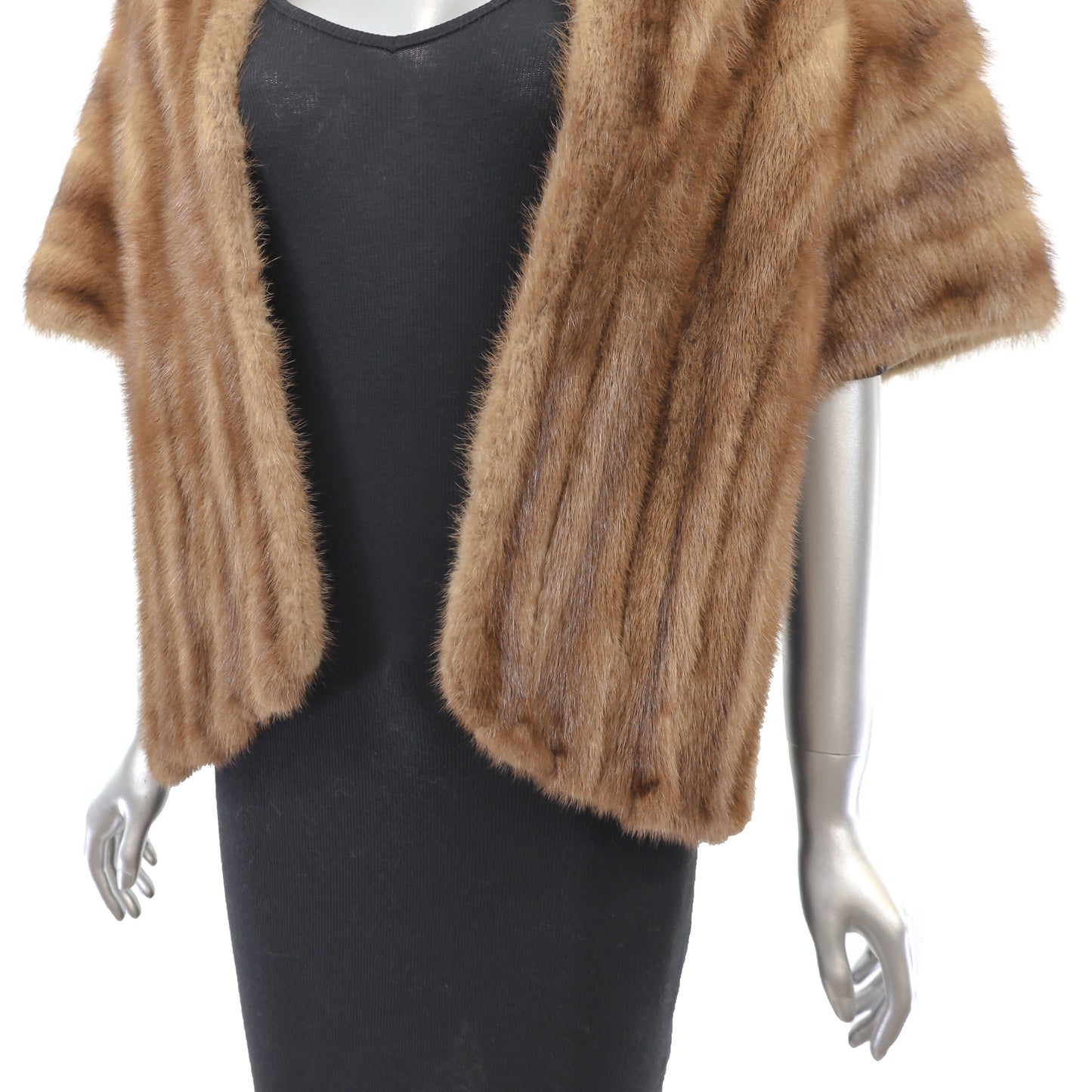 Light Mahogany Mink Stole- Size Free