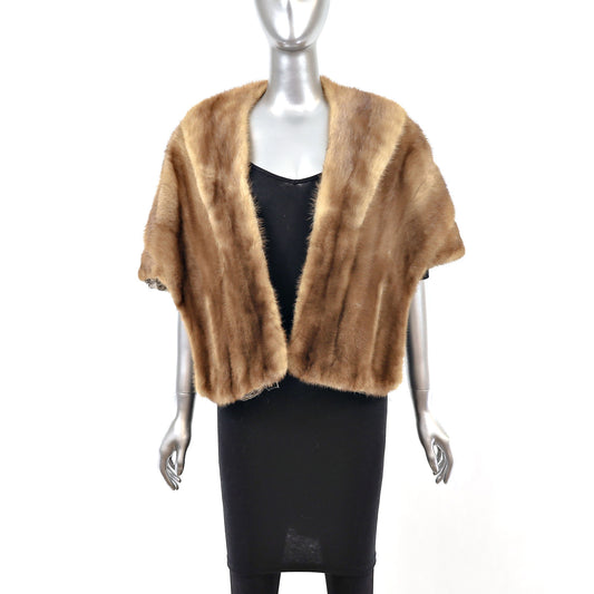 Light Brown Mink Stole- Size Free