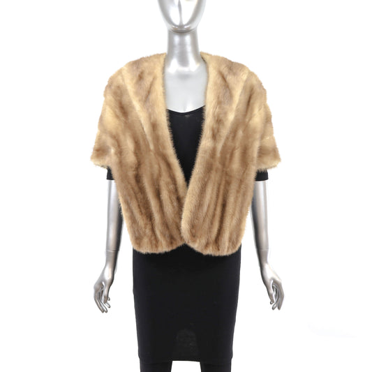 Light Brown Mink Stole- Size Free