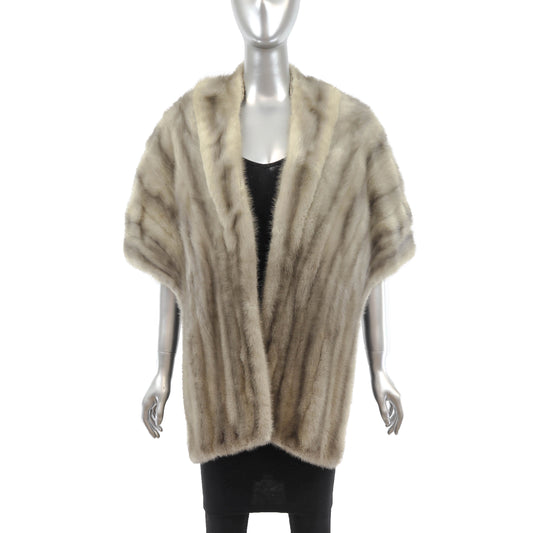 Grey Mink Stole- Size Free