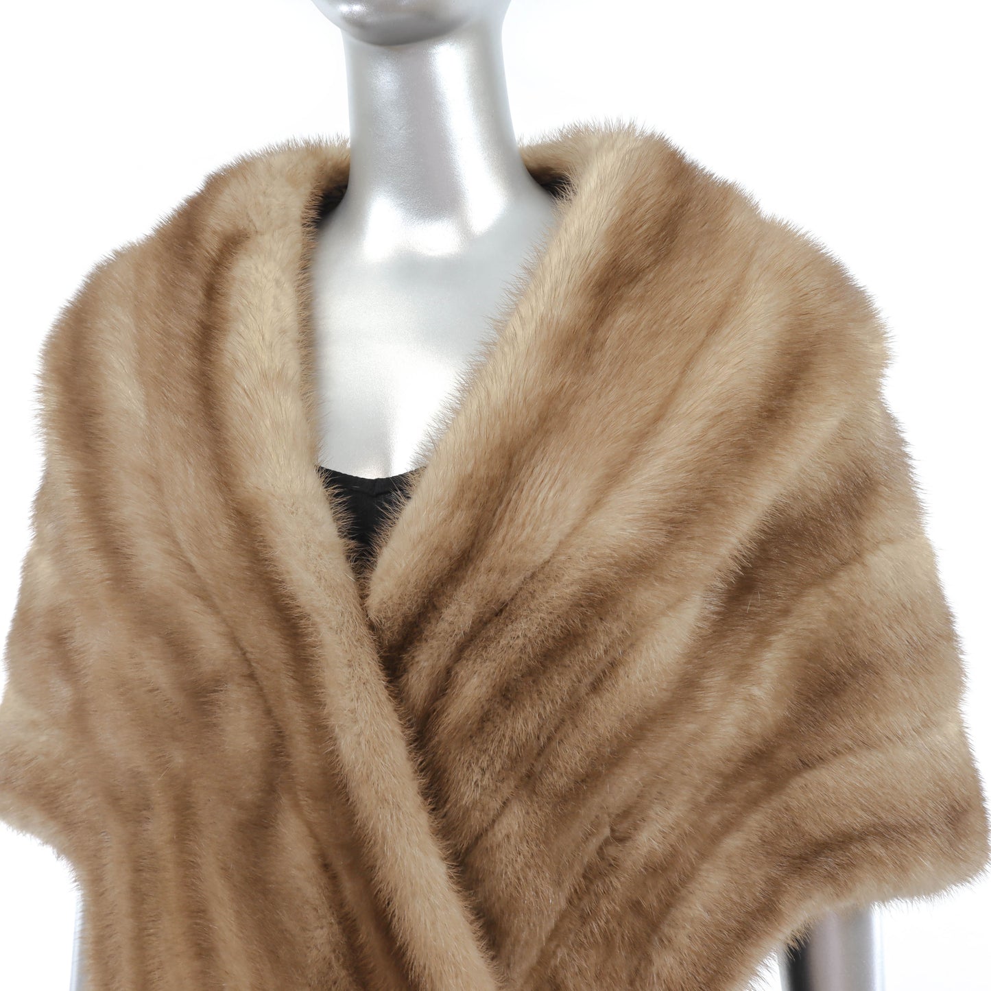 Light Brown Mink Stole- Size S