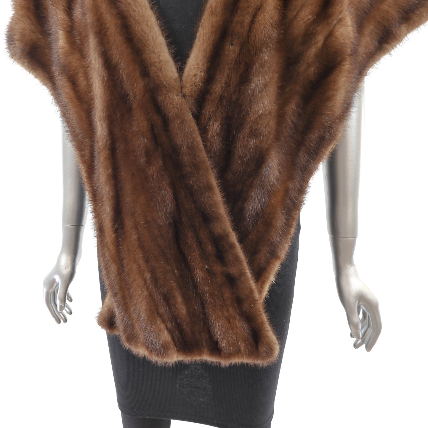 Brown Mink Stole- Size S