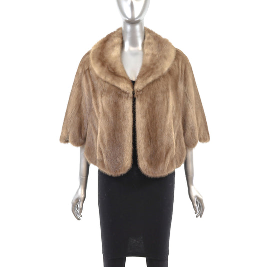 Autumn Haze Mink Cape- Size M