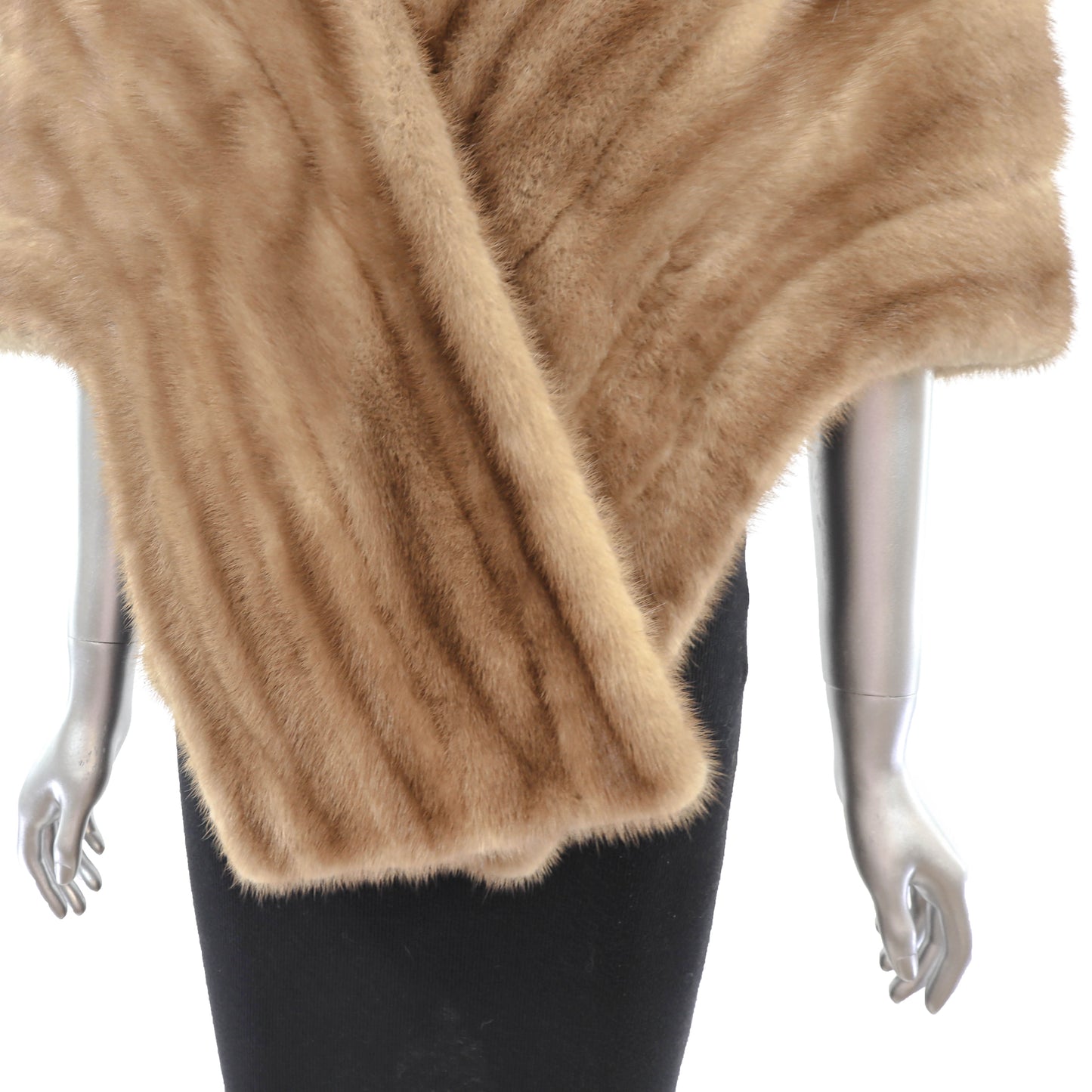 Light Brown Mink Stole- Size S