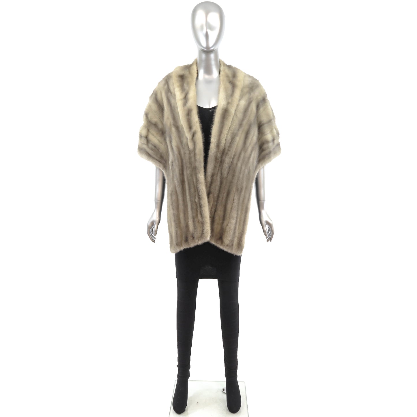 Grey Mink Stole- Size Free