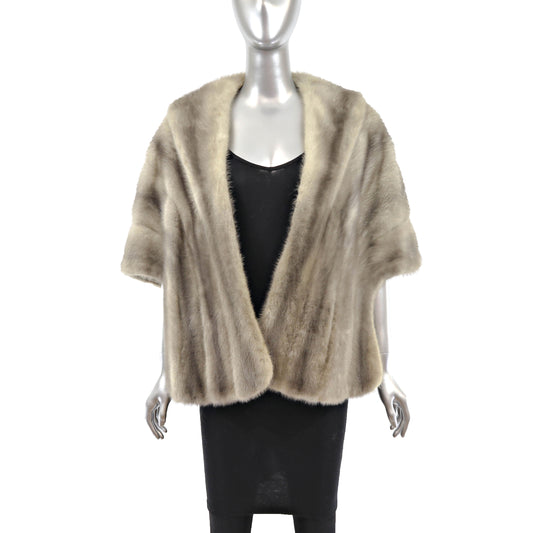 Grey Mink Stole- Size Free